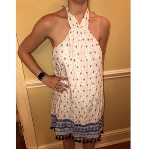 NWT Blue/white Design Lab halter dress - Women’s M